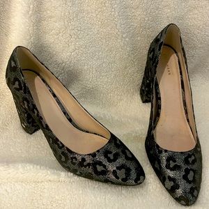 Cole Haan animal print block heels